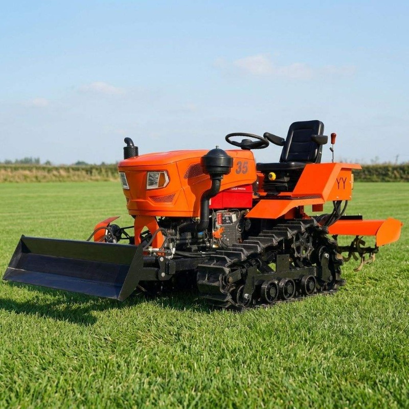 Agriculture Farming Working - Paletli 4x4 Döner Çapa Makinesi 35HP